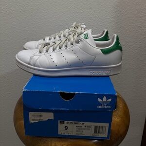 Adidas Stan Smith Classic White and Green Shoes